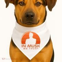 Retro In Musk We Trust USA-Made Doggie Bandana thumb 1