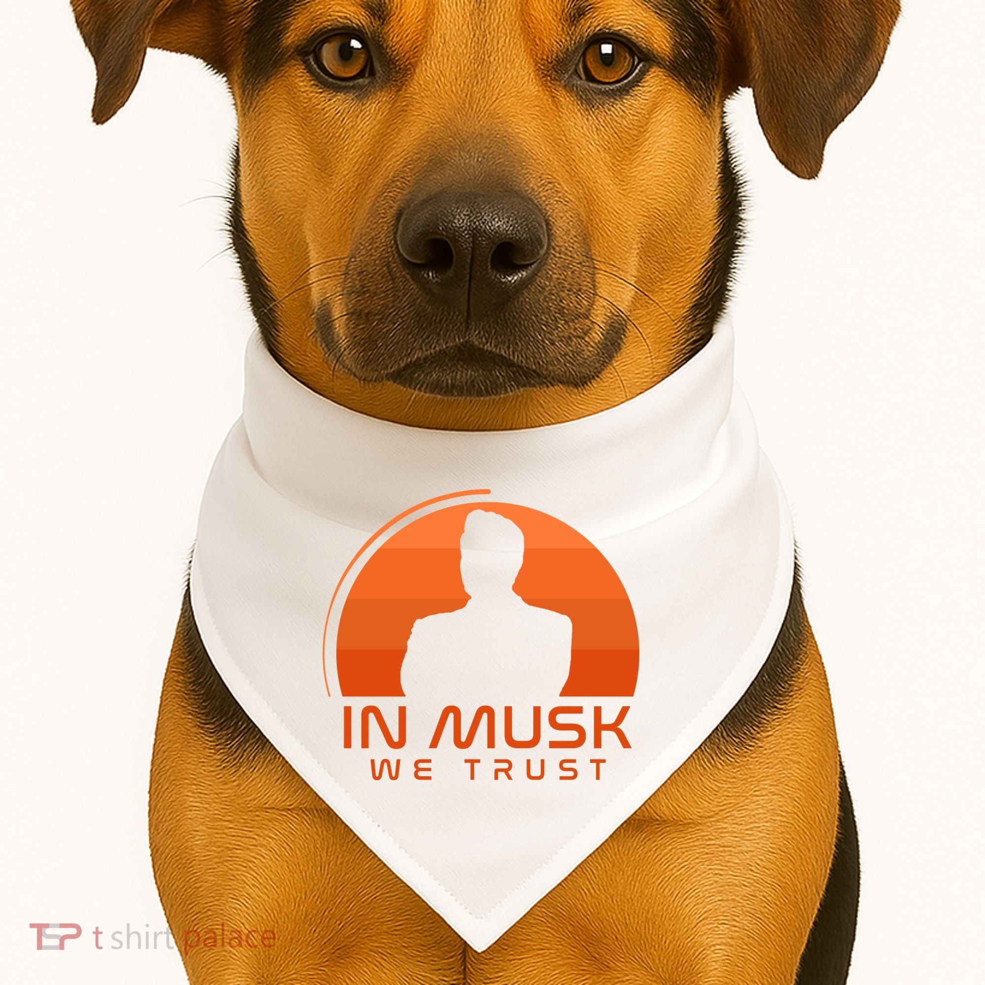 Retro In Musk We Trust USA-Made Doggie Bandana