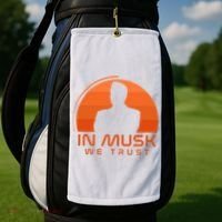 Retro In Musk We Trust Golf Towel thumb 2