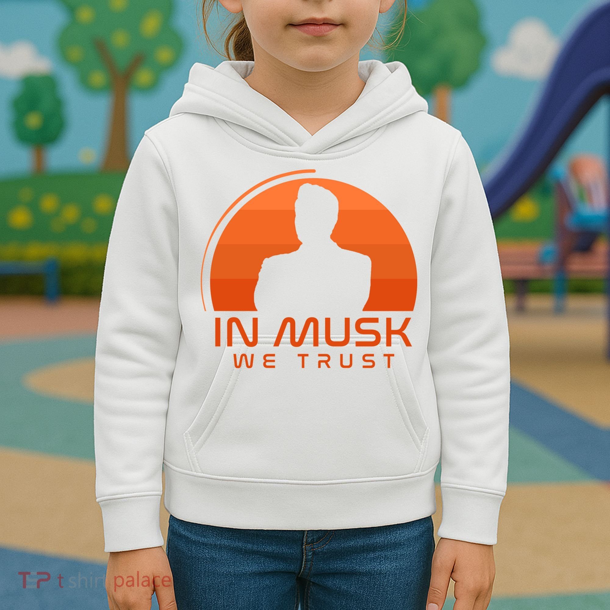 Retro In Musk We Trust Kids Hoodie