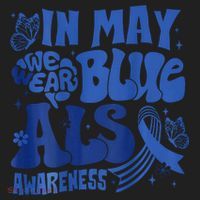 Rainbow In May We Wear Blue ALS Awareness Month  Women's Sweatshirt thumb 2