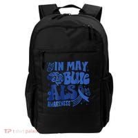 Rainbow In May We Wear Blue ALS Awareness Month  Backpack thumb 0