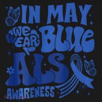 Rainbow In May We Wear Blue ALS Awareness Month  Backpack thumb 2
