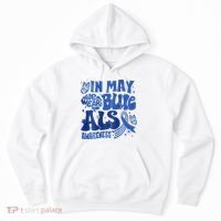 Rainbow In May We Wear Blue ALS Awareness Month  Hoodie thumb 0