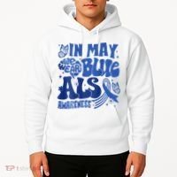 Rainbow In May We Wear Blue ALS Awareness Month  Hoodie thumb 2