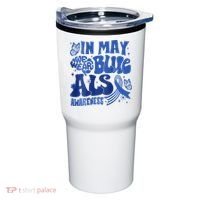 Rainbow In May We Wear Blue ALS Awareness Month  Tumbler thumb 0