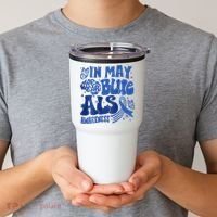 Rainbow In May We Wear Blue ALS Awareness Month  Tumbler thumb 2