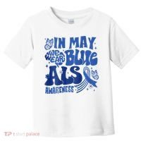 Rainbow In May We Wear Blue ALS Awareness Month  Toddler T-Shirt thumb 0