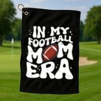 Retro In My Football Mom Era Golf Towel thumb 1