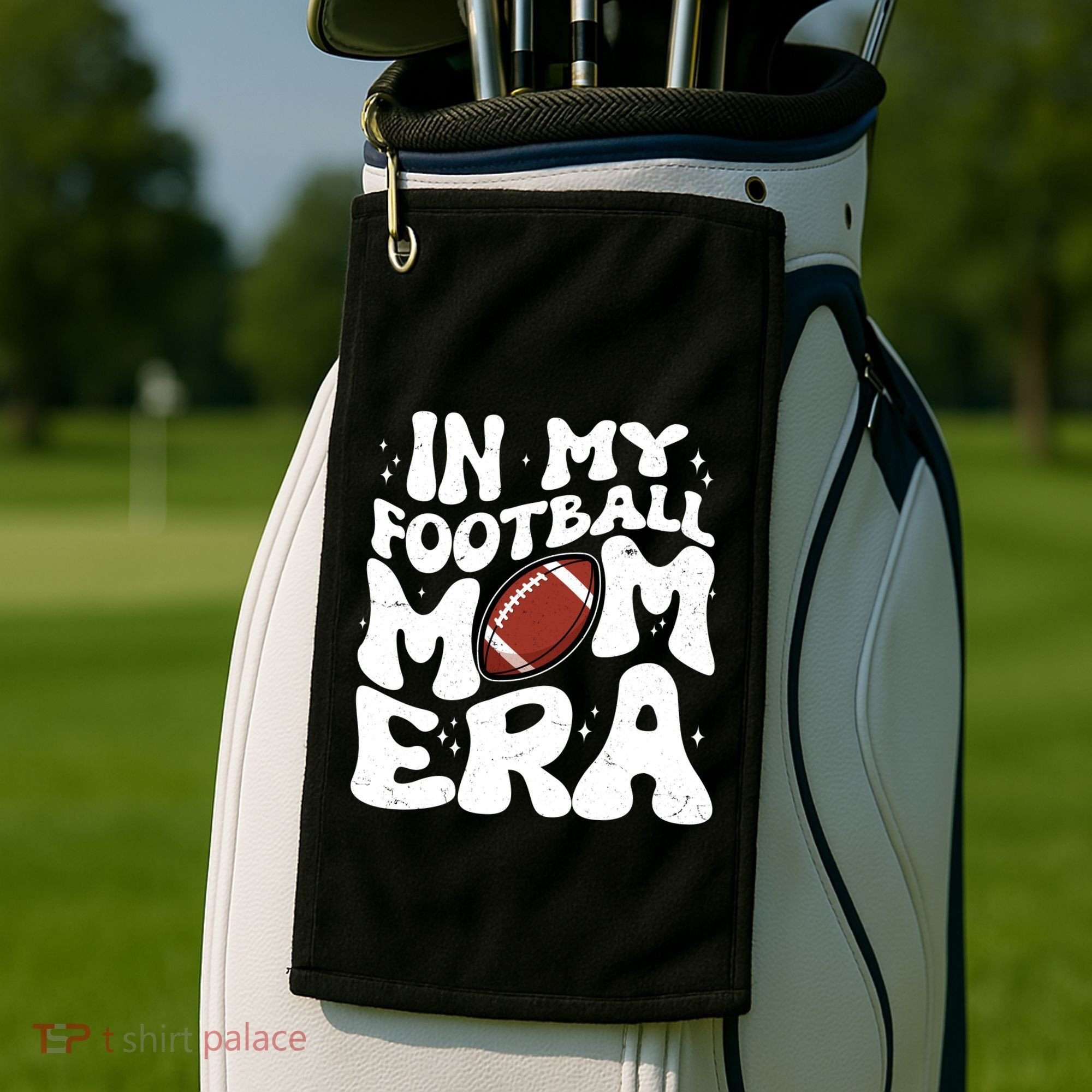 Retro In My Football Mom Era Golf Towel