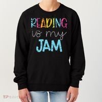 Reading Is My Jam Read Teacher ELA Teacher Women's Sweatshirt thumb 0