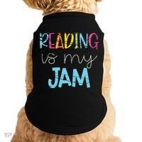 Reading Is My Jam Read Teacher ELA Teacher Doggie Tank thumb 0