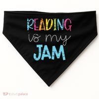 Reading Is My Jam Read Teacher ELA Teacher USA-Made Doggie Bandana thumb 0
