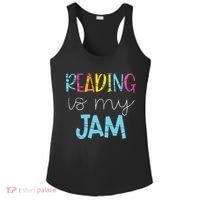 Reading Is My Jam Read Teacher ELA Teacher Ladies PosiCharge Competitor Racerback Tank thumb 0