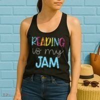 Reading Is My Jam Read Teacher ELA Teacher Women's Tank Top thumb 2