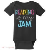 Reading Is My Jam Read Teacher ELA Teacher Baby Bodysuit thumb 0