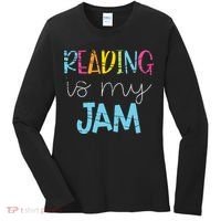 Reading Is My Jam Read Teacher ELA Teacher Women's Long Sleeve Shirt thumb 0