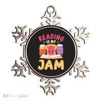 Reading Is My Jam Funny I Love To Read Books Gift Ornament thumb 0
