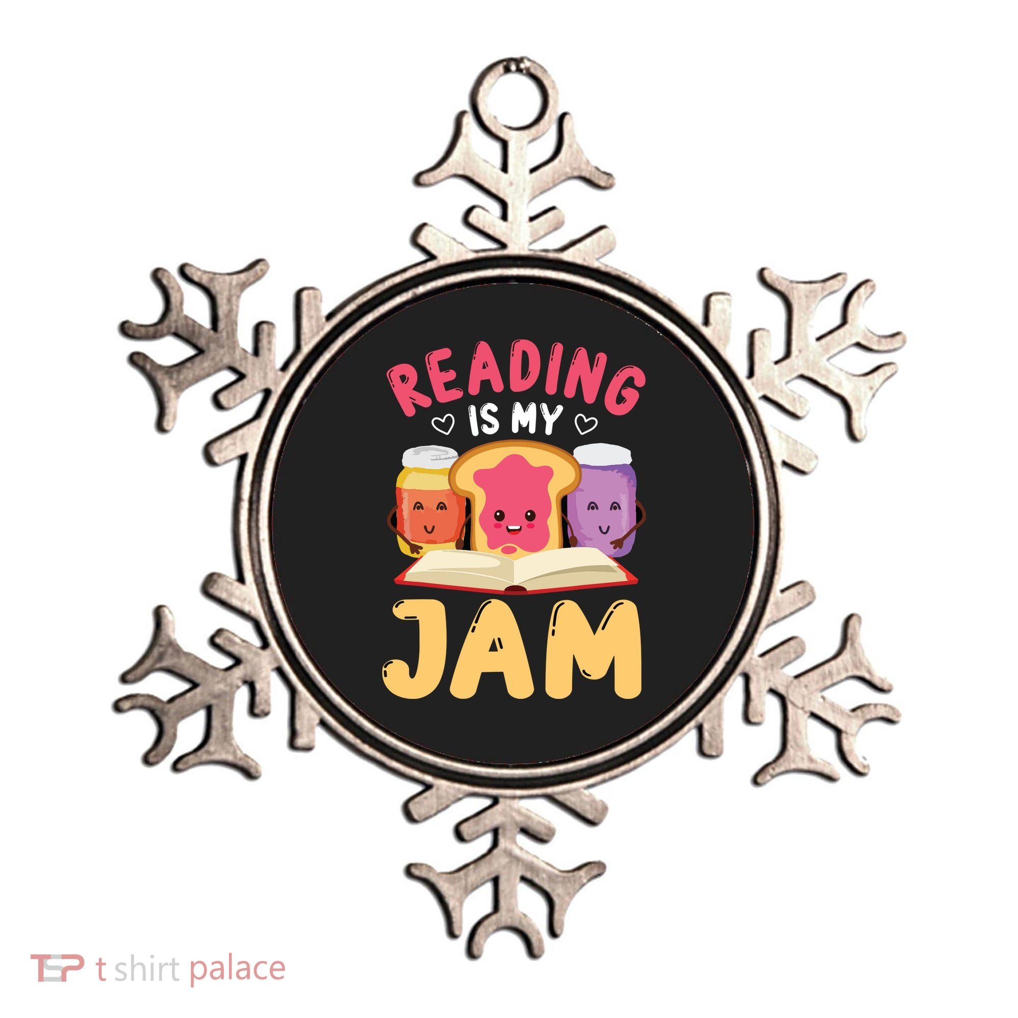 Reading Is My Jam Funny I Love To Read Books Gift Ornament