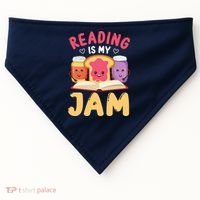 Reading Is My Jam Funny I Love To Read Books Gift USA-Made Doggie Bandana thumb 0