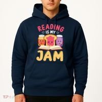 Reading Is My Jam Funny I Love To Read Books Gift Hoodie thumb 2