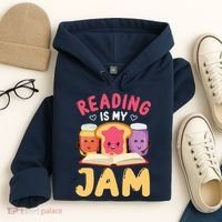 Reading Is My Jam Funny I Love To Read Books Gift Hoodie thumb 4