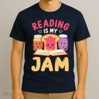 Reading Is My Jam Funny I Love To Read Books Gift T-Shirt thumb 3