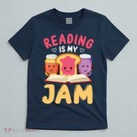 Reading Is My Jam Funny I Love To Read Books Gift T-Shirt thumb 5