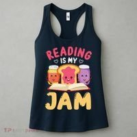 Reading Is My Jam Funny I Love To Read Books Gift Women's Tank Top thumb 3