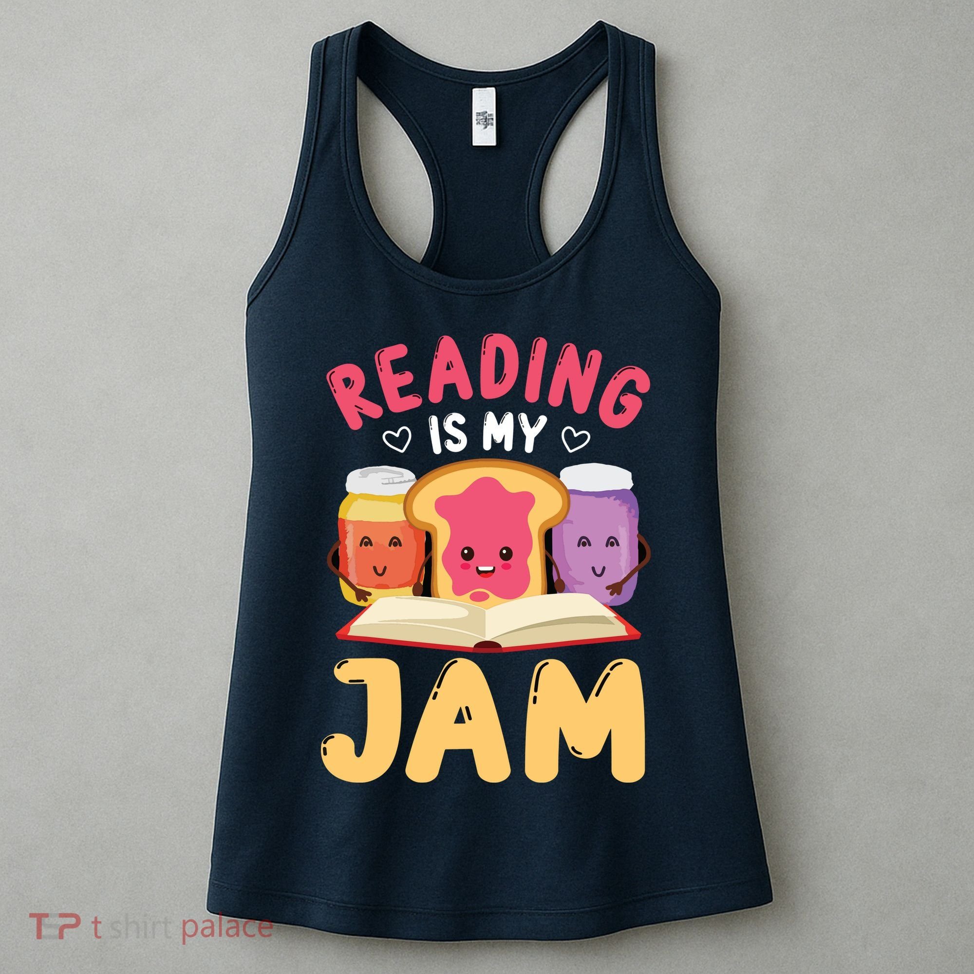 Reading Is My Jam Funny I Love To Read Books Gift Women's Tank Top