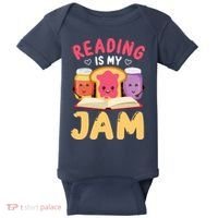 Reading Is My Jam Funny I Love To Read Books Gift Baby Bodysuit thumb 0
