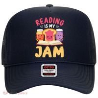 Reading Is My Jam Funny I Love To Read Books Gift Hat thumb 0