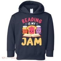 Reading Is My Jam Funny I Love To Read Books Gift Toddler Hoodie thumb 0