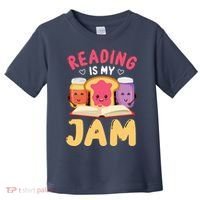 Reading Is My Jam Funny I Love To Read Books Gift Toddler T-Shirt thumb 0