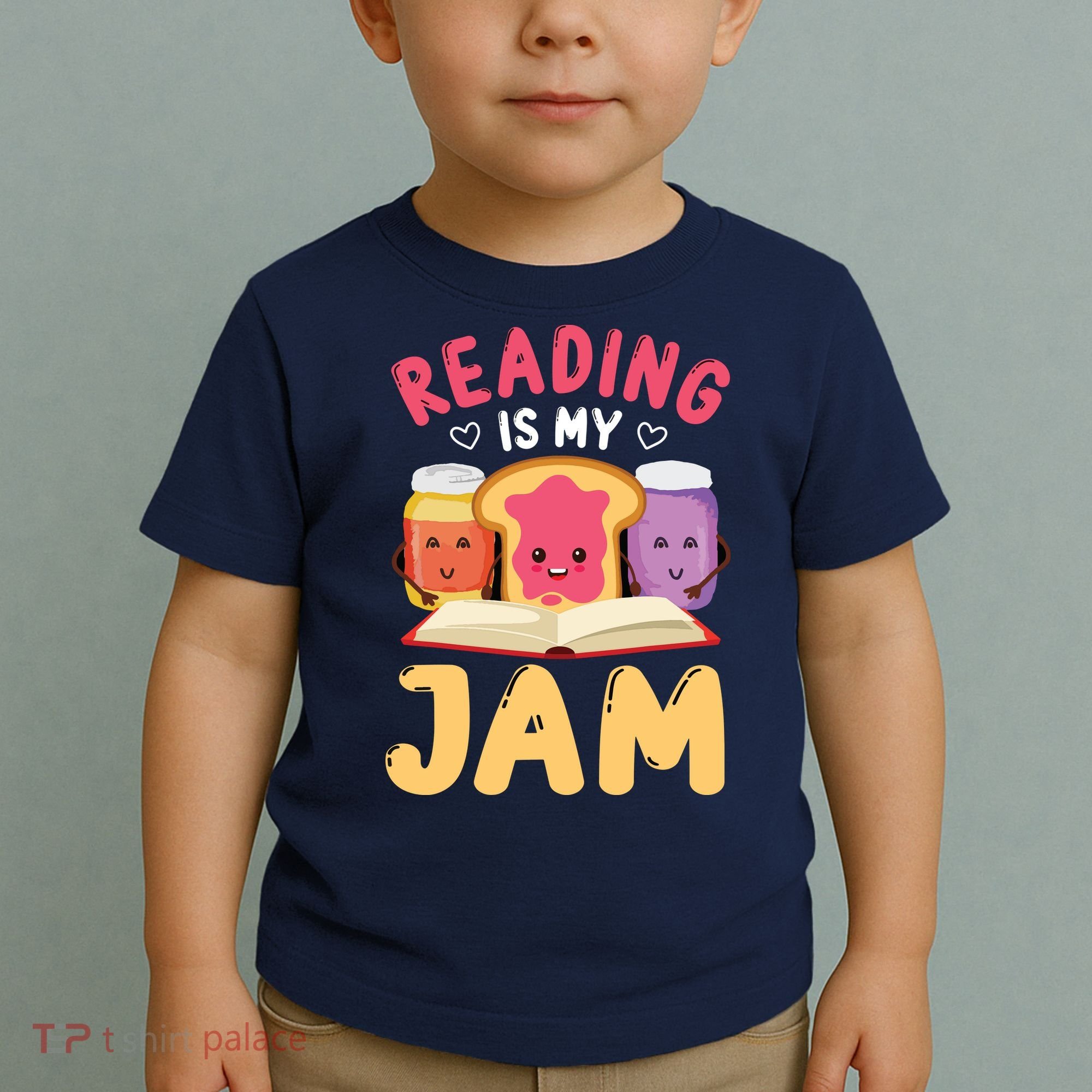 Reading Is My Jam Funny I Love To Read Books Gift Toddler T-Shirt