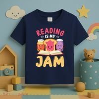 Reading Is My Jam Funny I Love To Read Books Gift Toddler T-Shirt thumb 3