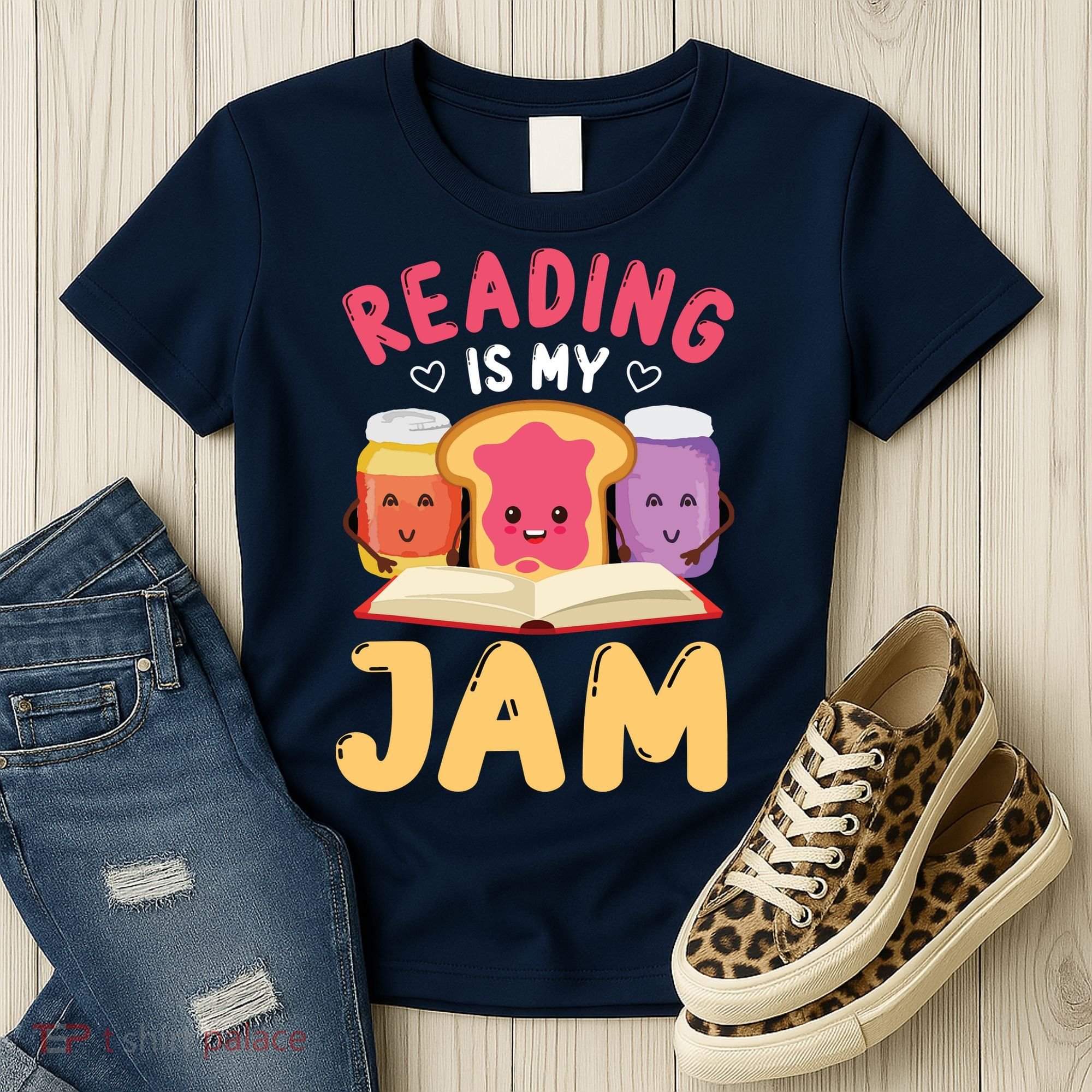 Reading Is My Jam Funny I Love To Read Books Gift Women's T-Shirt