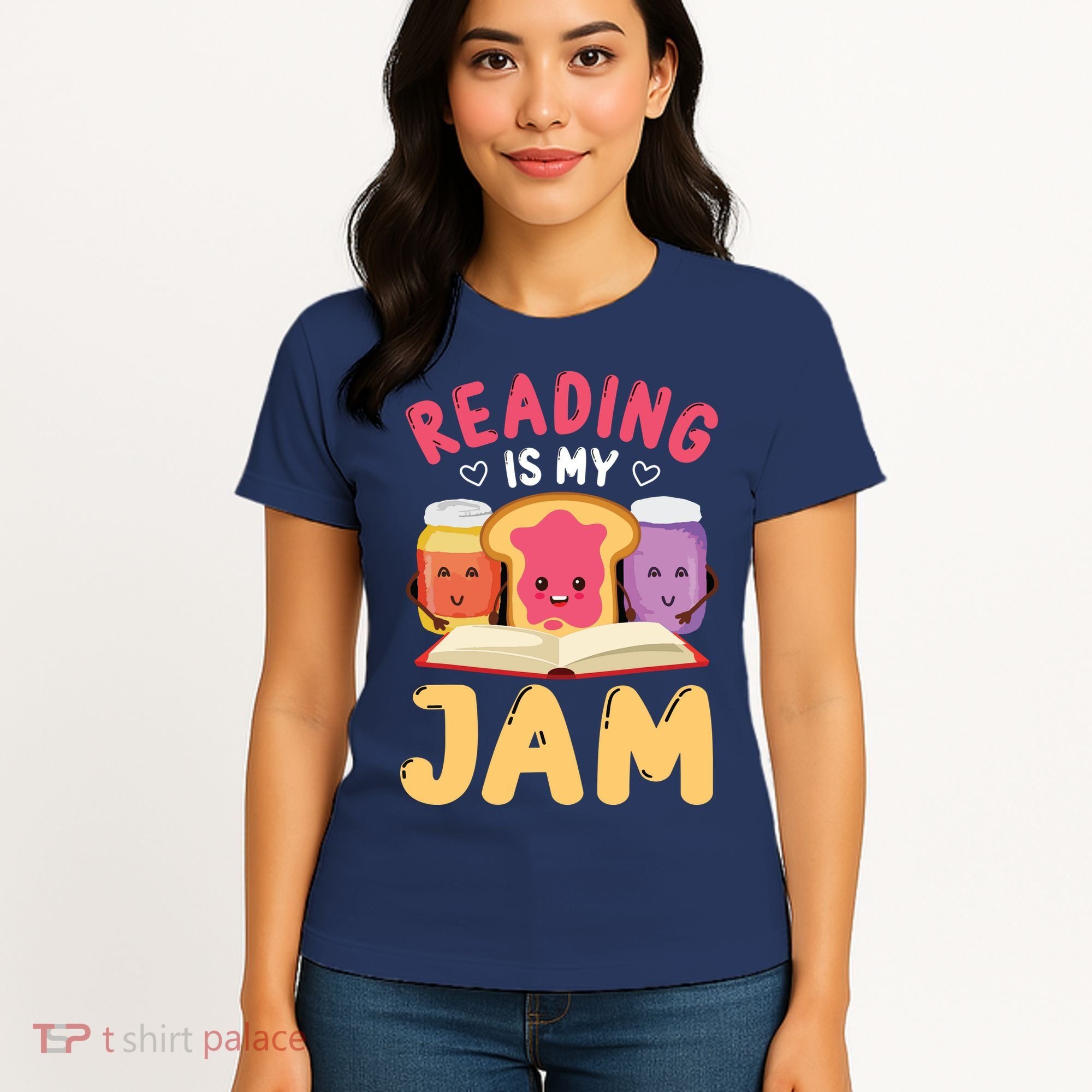 Reading Is My Jam Funny I Love To Read Books Gift Women's T-Shirt
