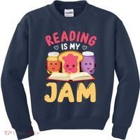 Reading Is My Jam Funny I Love To Read Books Gift Kids Sweatshirt thumb 0
