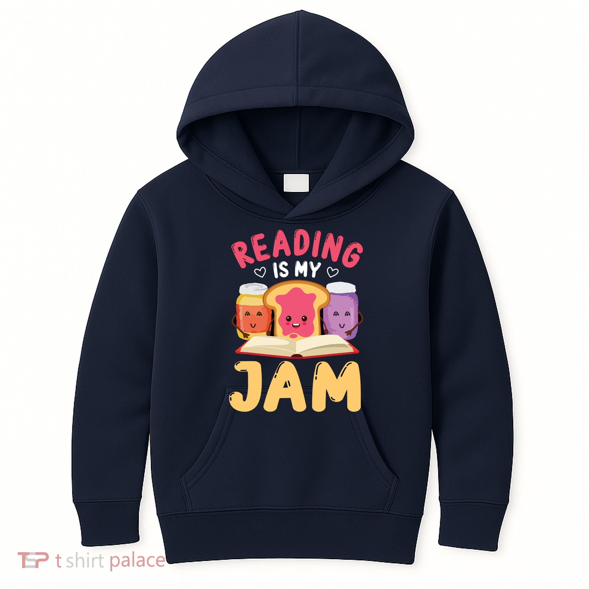 Reading Is My Jam Funny I Love To Read Books Gift Kids Hoodie