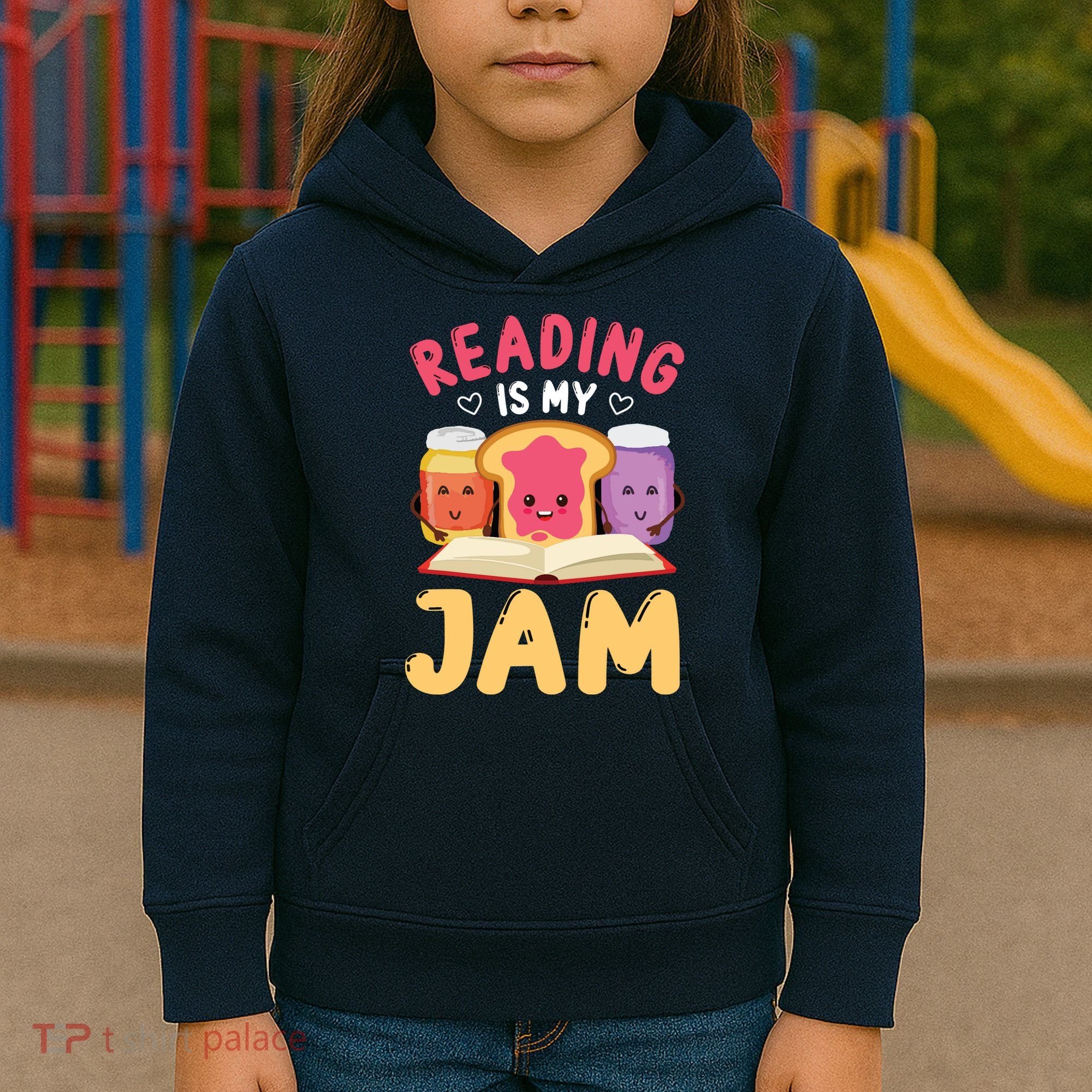 Reading Is My Jam Funny I Love To Read Books Gift Kids Hoodie