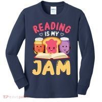 Reading Is My Jam Funny I Love To Read Books Gift Kids Long Sleeve Shirt thumb 0