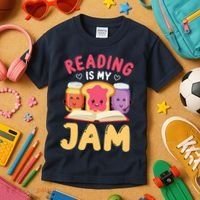 Reading Is My Jam Funny I Love To Read Books Gift Kids T-Shirt thumb 3