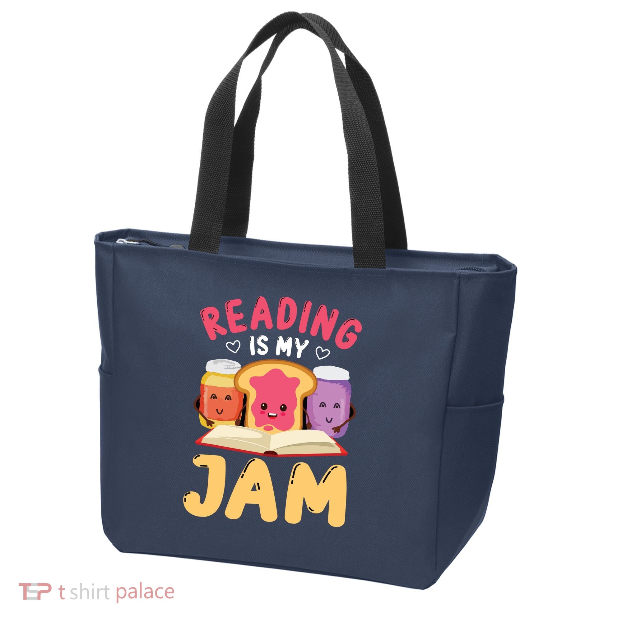 Reading Is My Jam Funny I Love To Read Books Gift Tote Bag