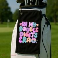 Retro In My Double Digits Era Golf Towel thumb 2