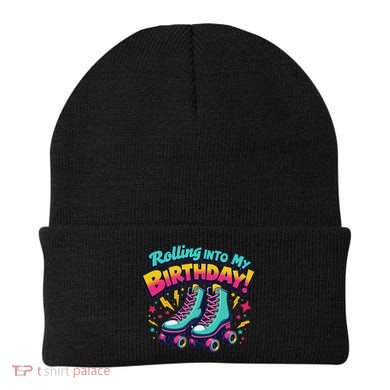 Rolling Into My Birthday Retro Design Roller Skates Beanie