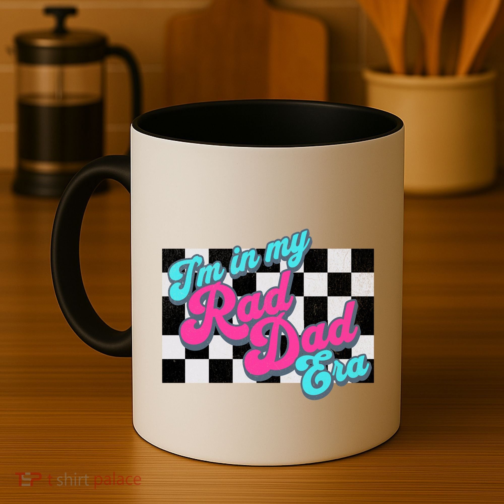 Retro In My Rad Dad Era Funny Dad Groovy Rad Dad Gift Coffee Mug