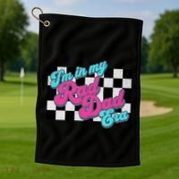 Retro In My Rad Dad Era Funny Dad Groovy Rad Dad Gift Golf Towel thumb 1