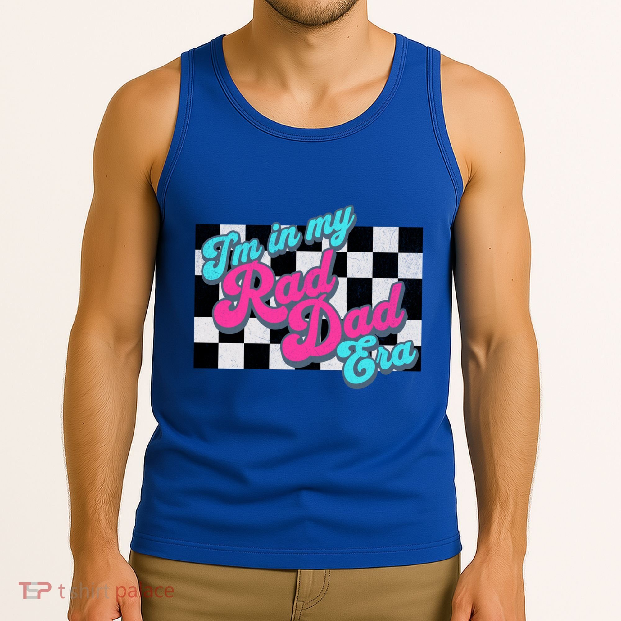 Retro In My Rad Dad Era Funny Dad Groovy Rad Dad Gift Tank Top