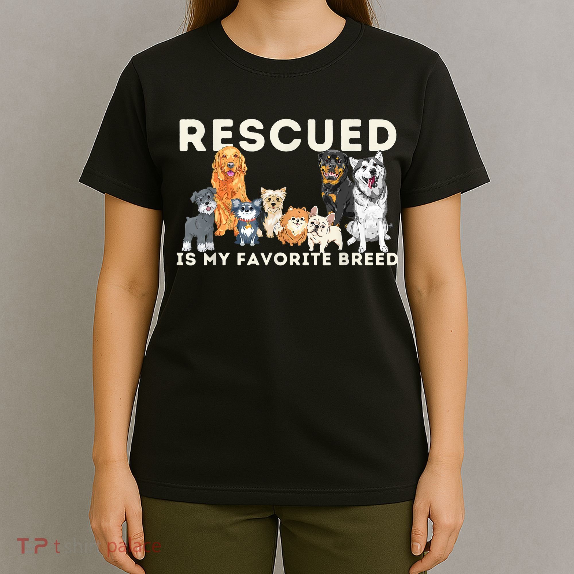 Rescued Is My Favorite Breed Animal Rescue T-Shirt